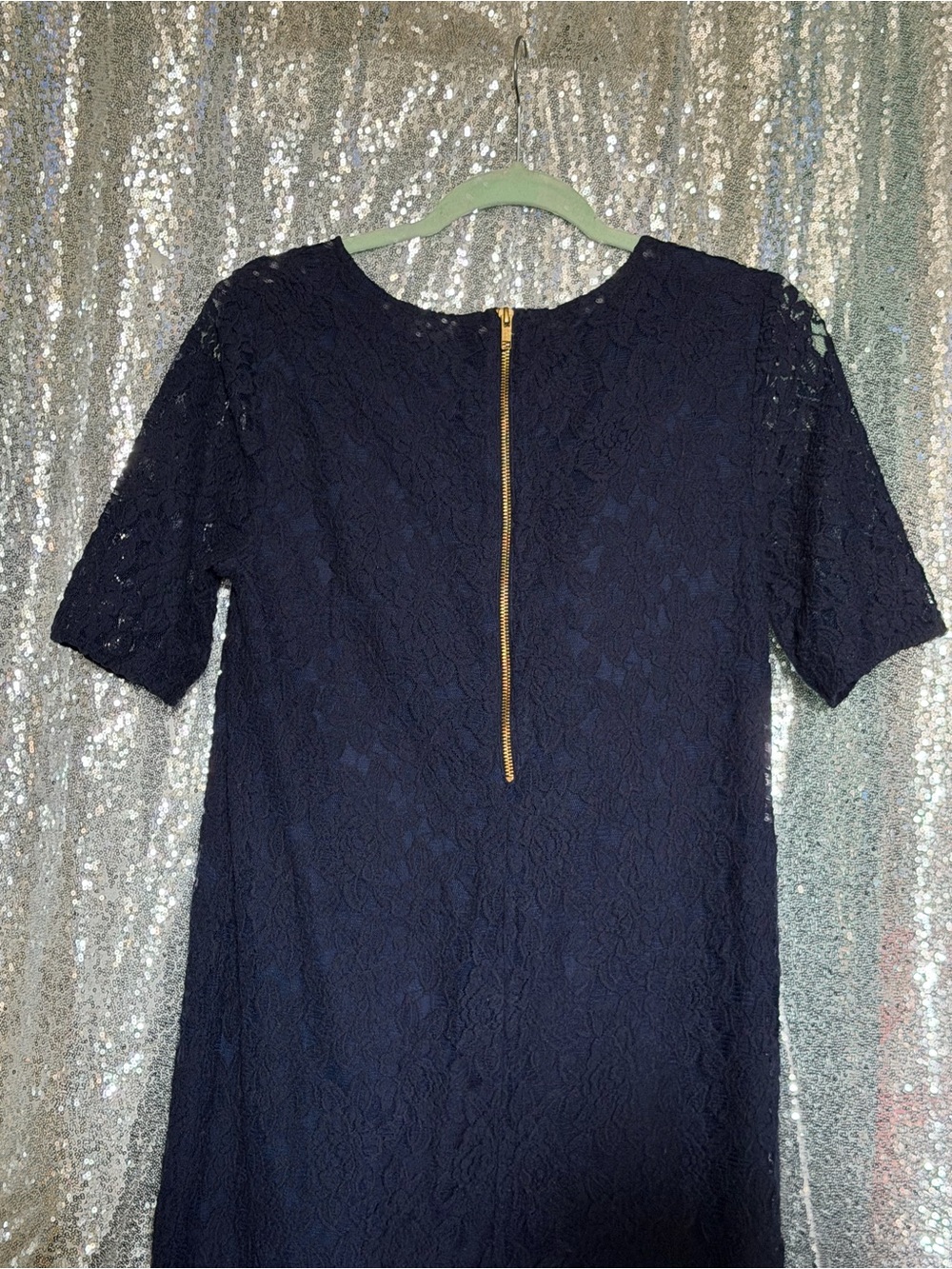 Gap Women's Navy Floral Lace Shift Dress Size 8 - Picture 12 of 14